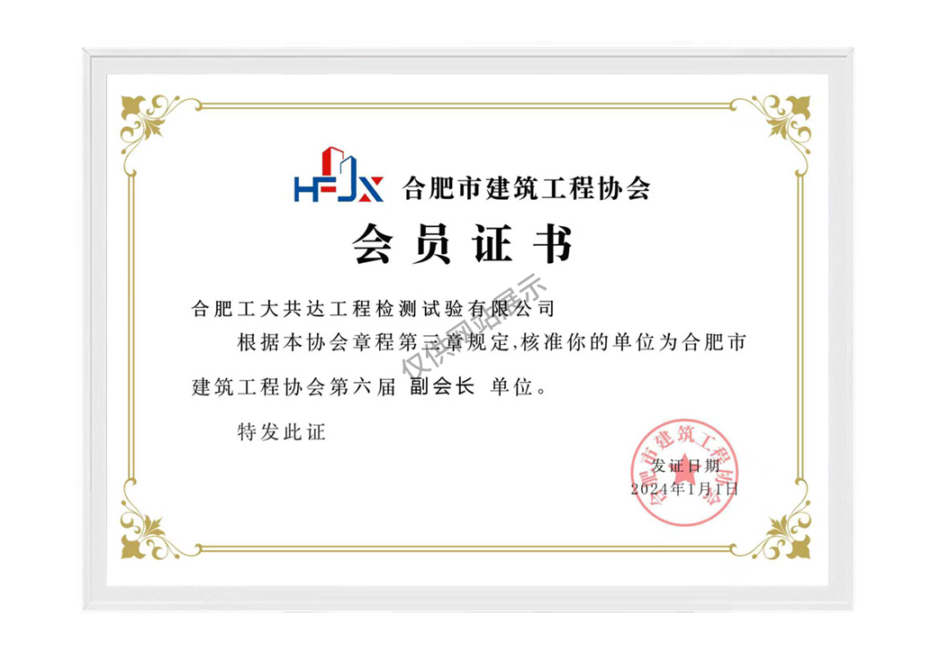 合肥市建筑工程协会副会长单位