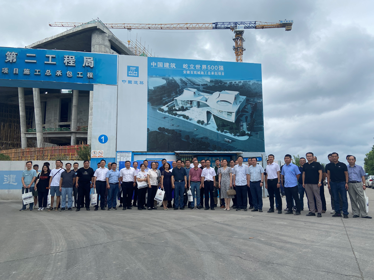 安徽百戏城项目“杂技剧场分段式液压提升施工及监测”技术观摩交流会成功举办